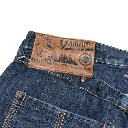 EVISU YAMANE Daikoku Painted Selvedge Jeans Size 34×32