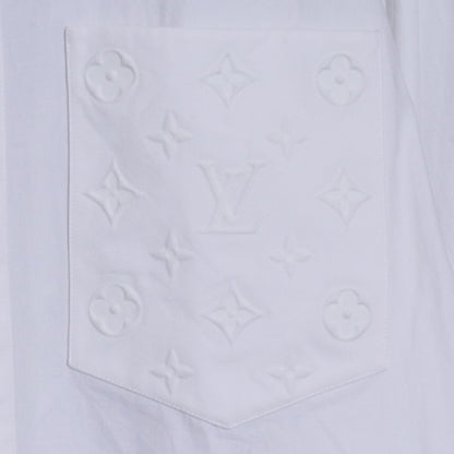 Louis Vuitton Embossed Pocket Long-Sleeve Shirt White Size S
