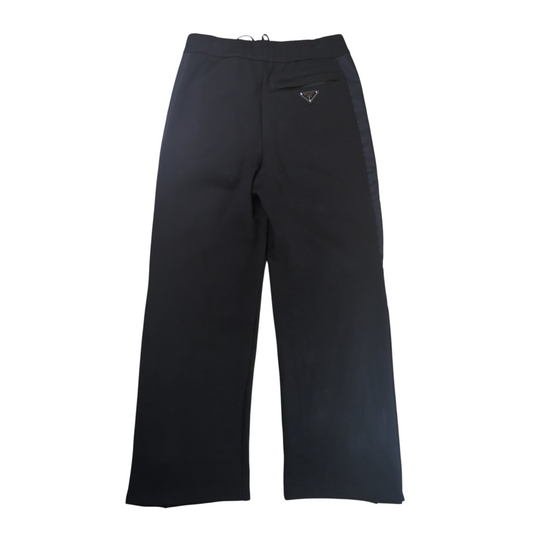 PRADA Triangle Logo Side Snap Easy Pants Black Size XS