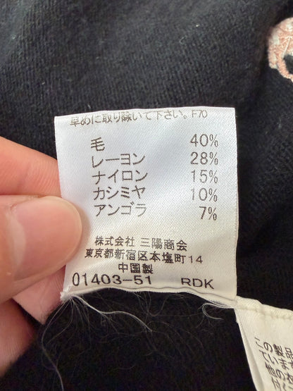BURBERRY BLUE LABEL 00s Wool Cashmere Backless Knit Black