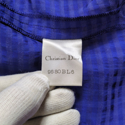 Christian Dior 90s Shadow Check Rayon Shirt Purple Size M