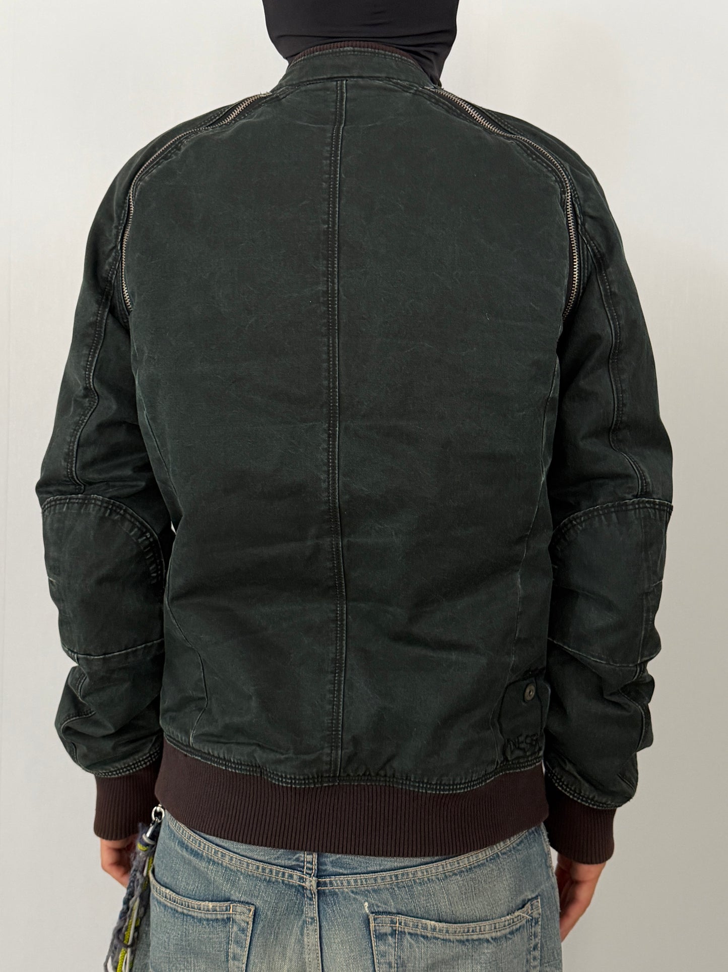 Diesel Green Gimmick Cotton Jacket Size L