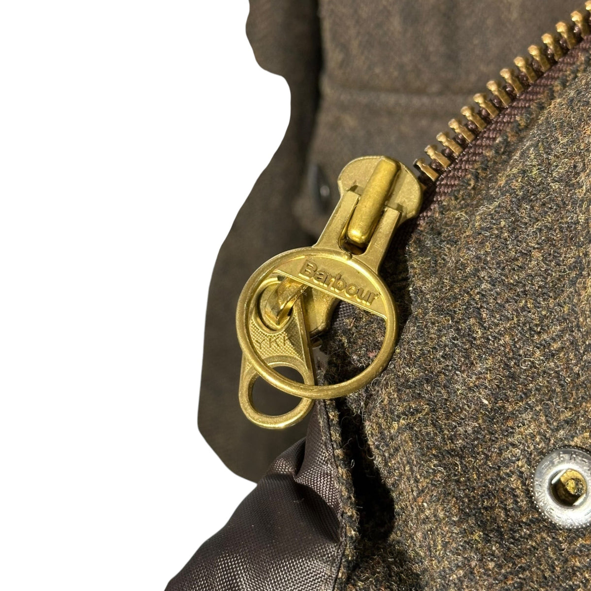 Barbour Bedale SL Waxed Tweed Oiled Jacket Size 36