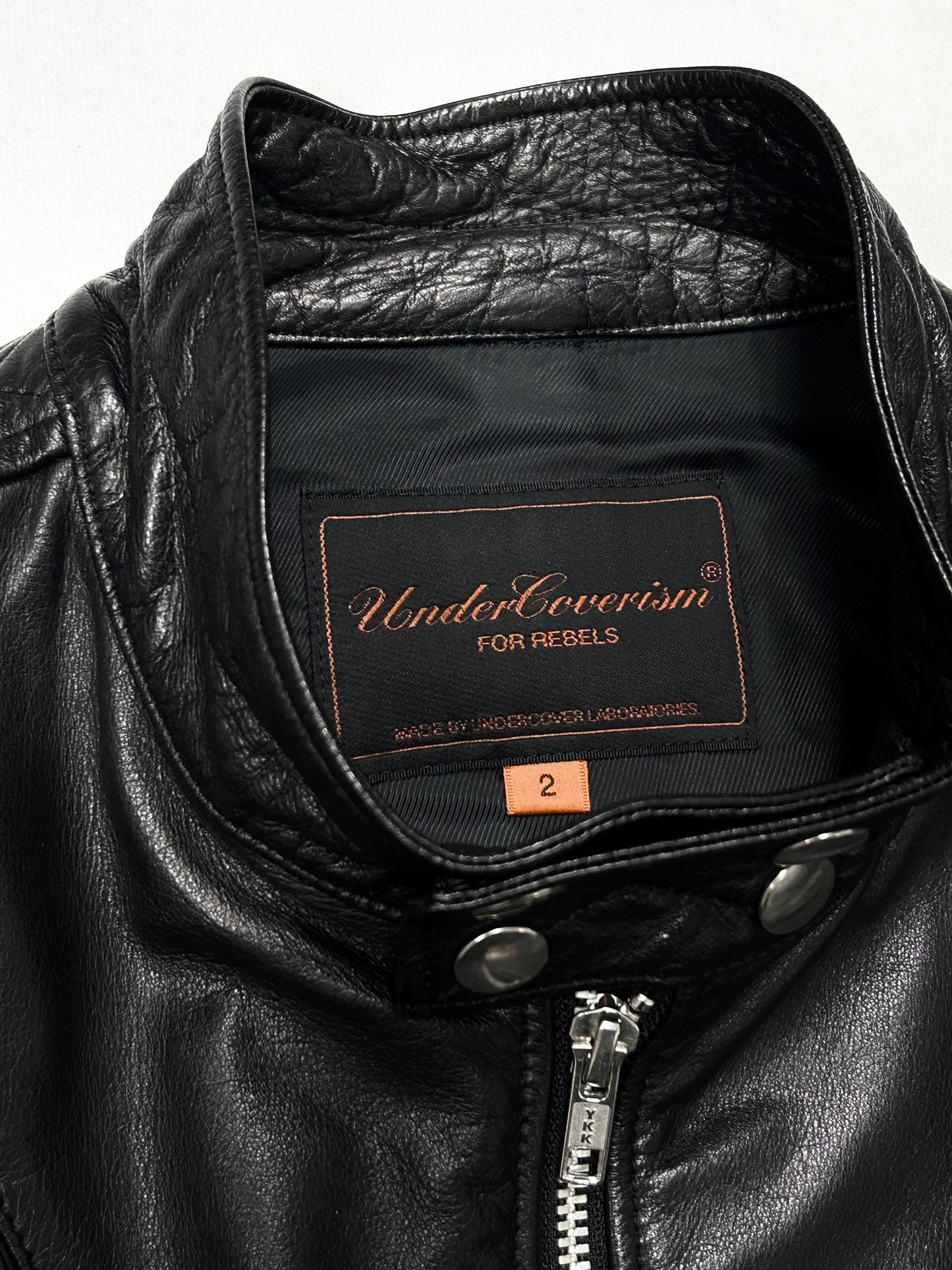 Undercover FW07 Cow Hide Leather Riders Jacket Size 2