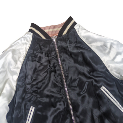 Miu Miu MIU Logo Reversible Rayon Souvenir Jacket Size 36