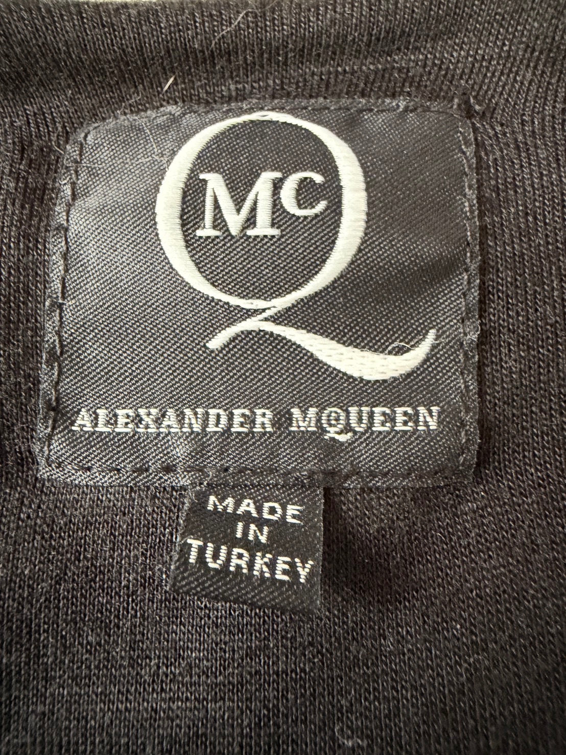 McQ Alexander McQueen SS12 Lyocell Drape Dress Black Size M