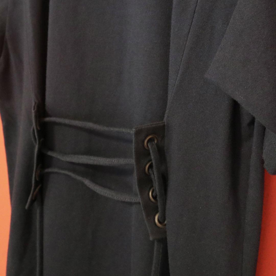 REGULATION Yohji Yamamoto Blue Back Tie Midi Dress Size 2