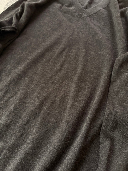 DOLCE & GABBANA 2010s Cashmere V-Neck Grey Black Size M