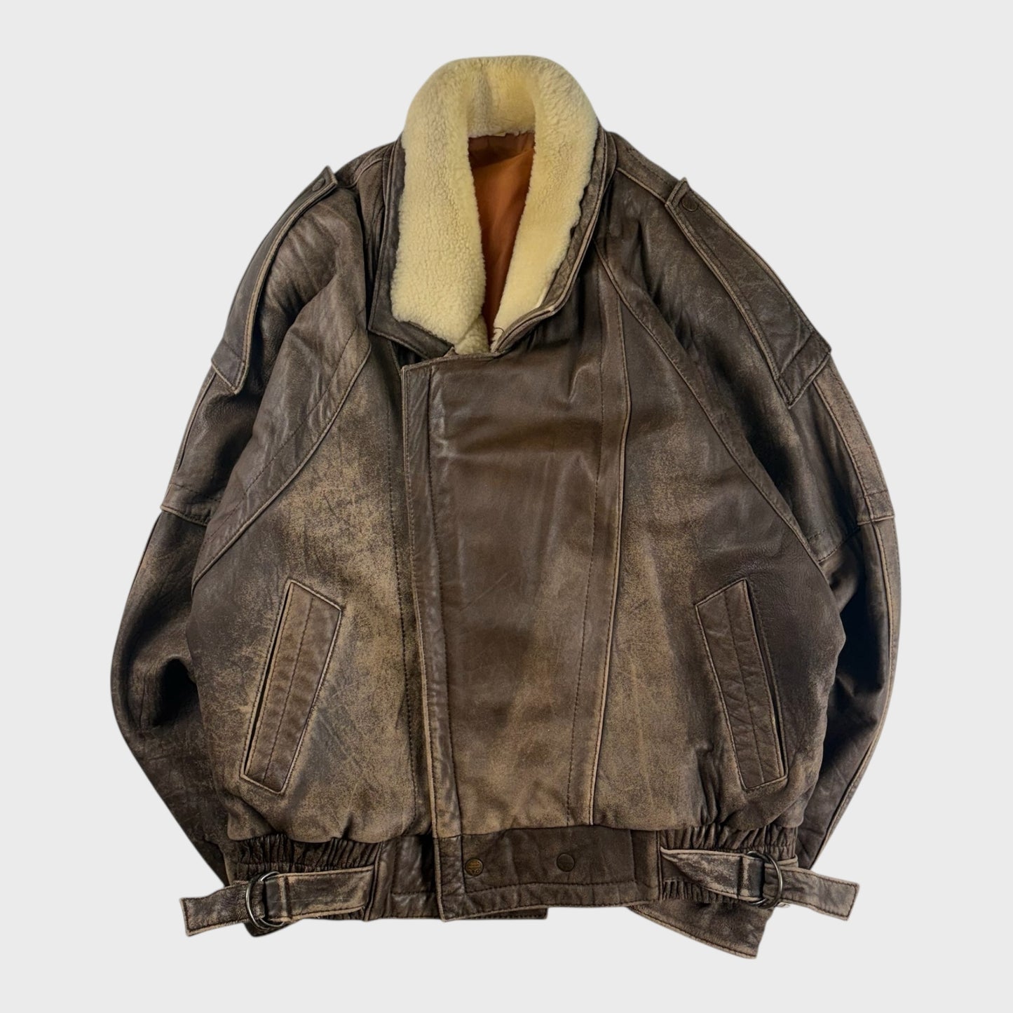 unknown Leather Jacket Brown Size L