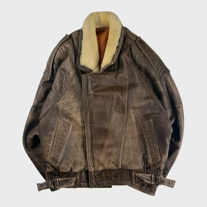 unknown Leather Jacket Brown Size L