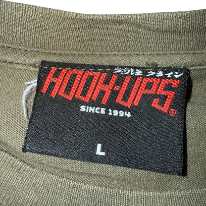 HOOK-UPS Vintage "PC's SUCK" Anime Girl T-shirt Size L