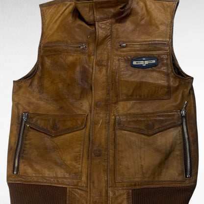 GP Leather Vest Brown Size S