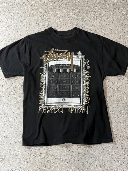 MIGHTY CROWN STUSSY 20th Anniv. T-Shirt Black Size M