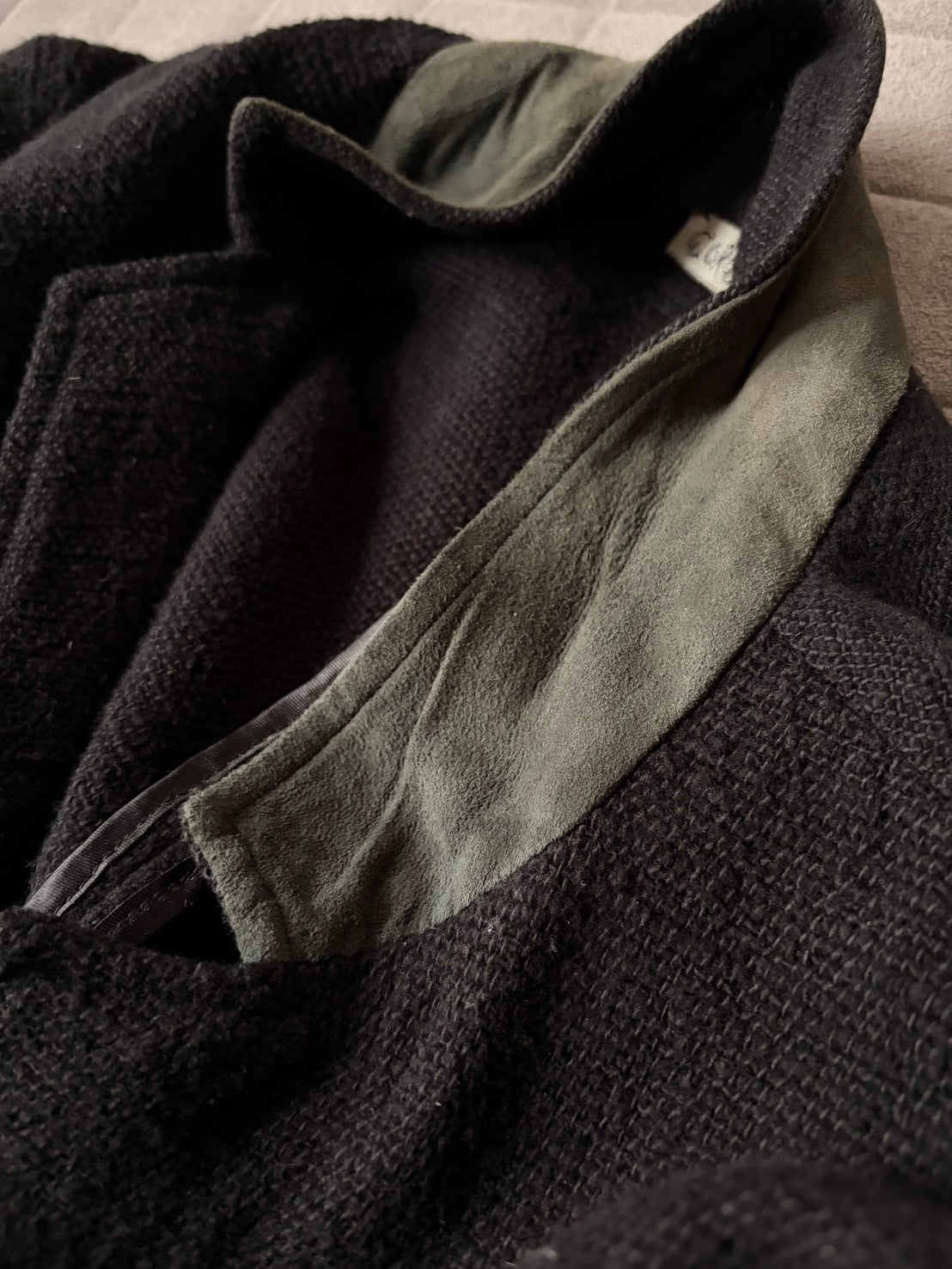 GIORGIO BRATO 2010s Artisan Cotton Blazer Black Size 48
