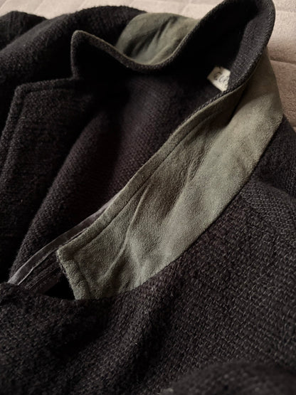 GIORGIO BRATO 2010s Artisan Cotton Blazer Black Size 48