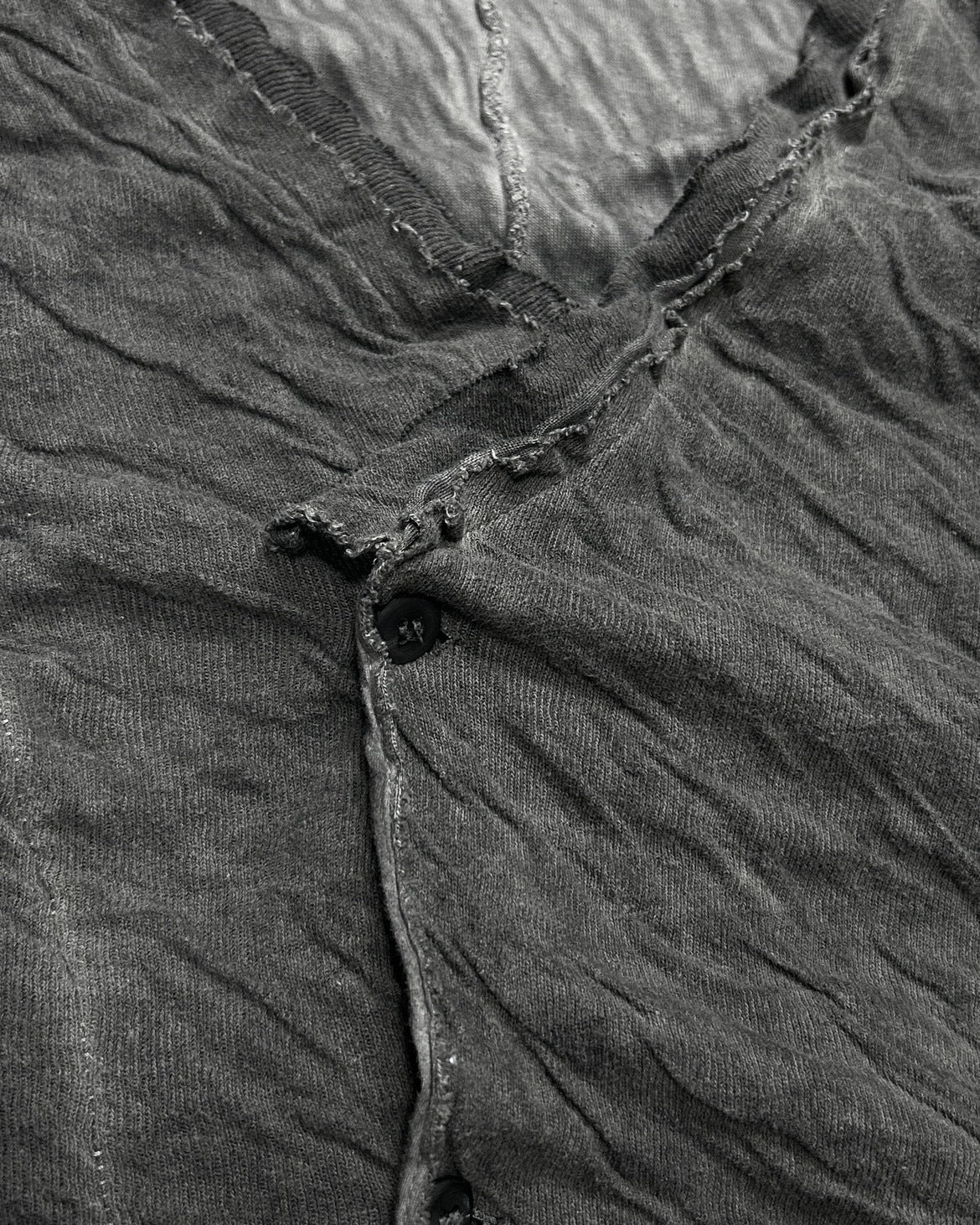 Poeme Bohemien Crinkled Cotton-Linen Cardigan (FW12) Size 46