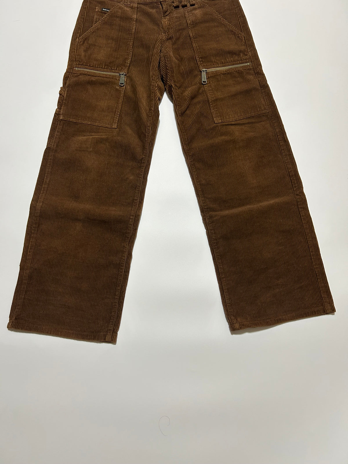 Dolce & Gabbana D&G 2000s Corduroy Cargo Pants Dark Size 50