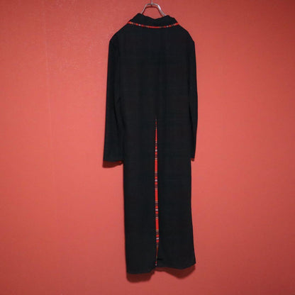 LIMI feu 23AW Layered Check Double Coat Black Size 2