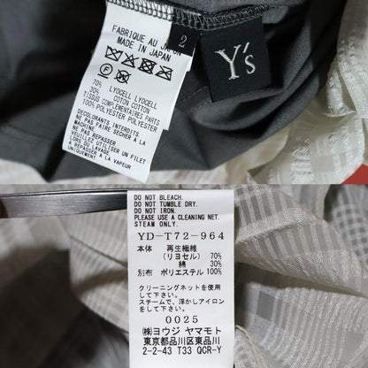 Y's Reconstructed Frill T-Shirt Size 2