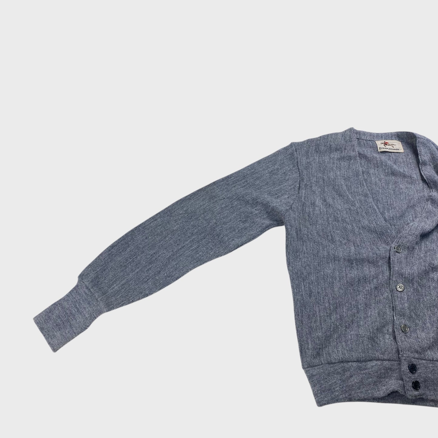 Steeplechase 80s Knit Sweater Gray Size S