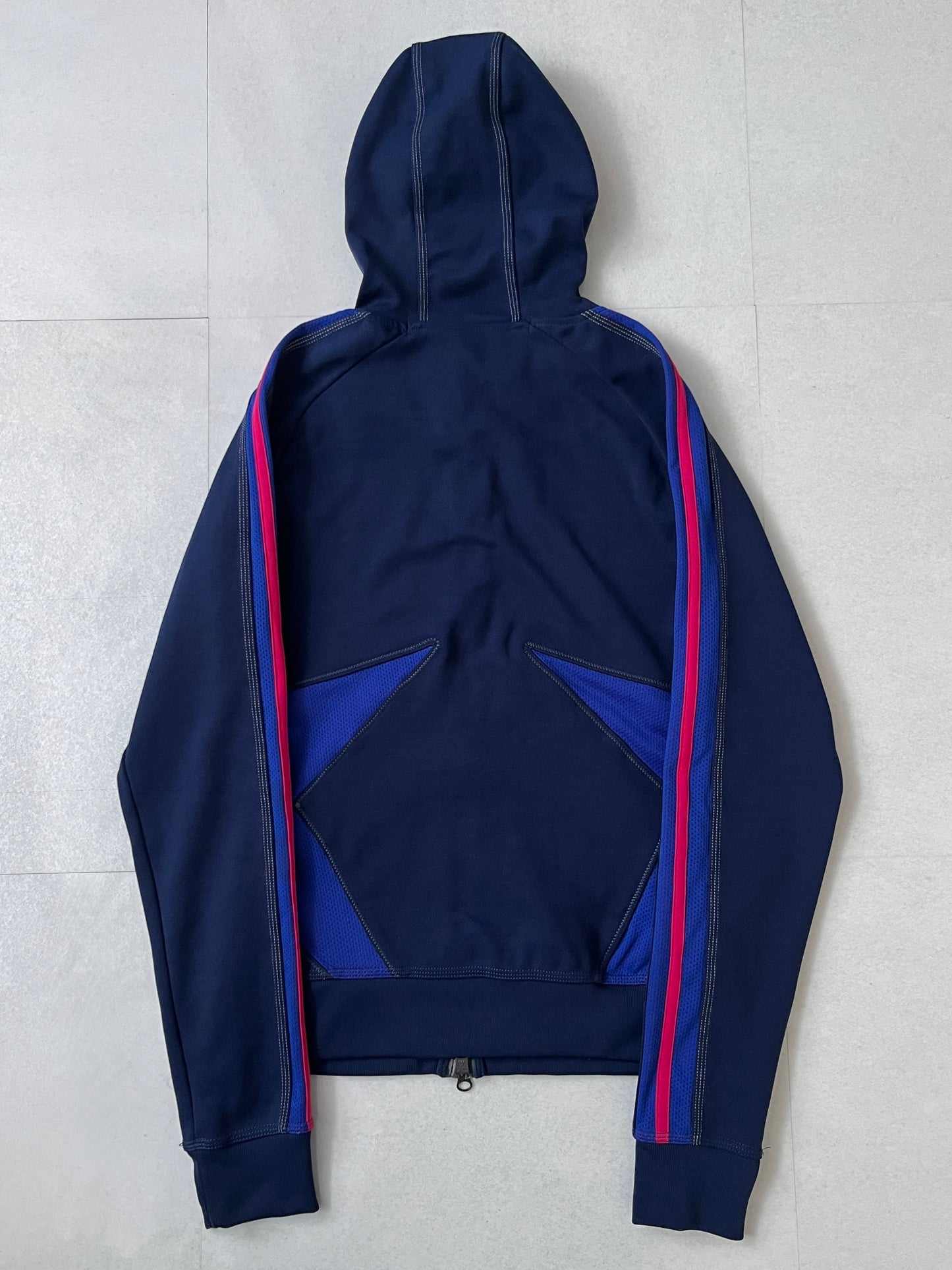 Marithe + Francois Girbaud blue star track jacket Size S