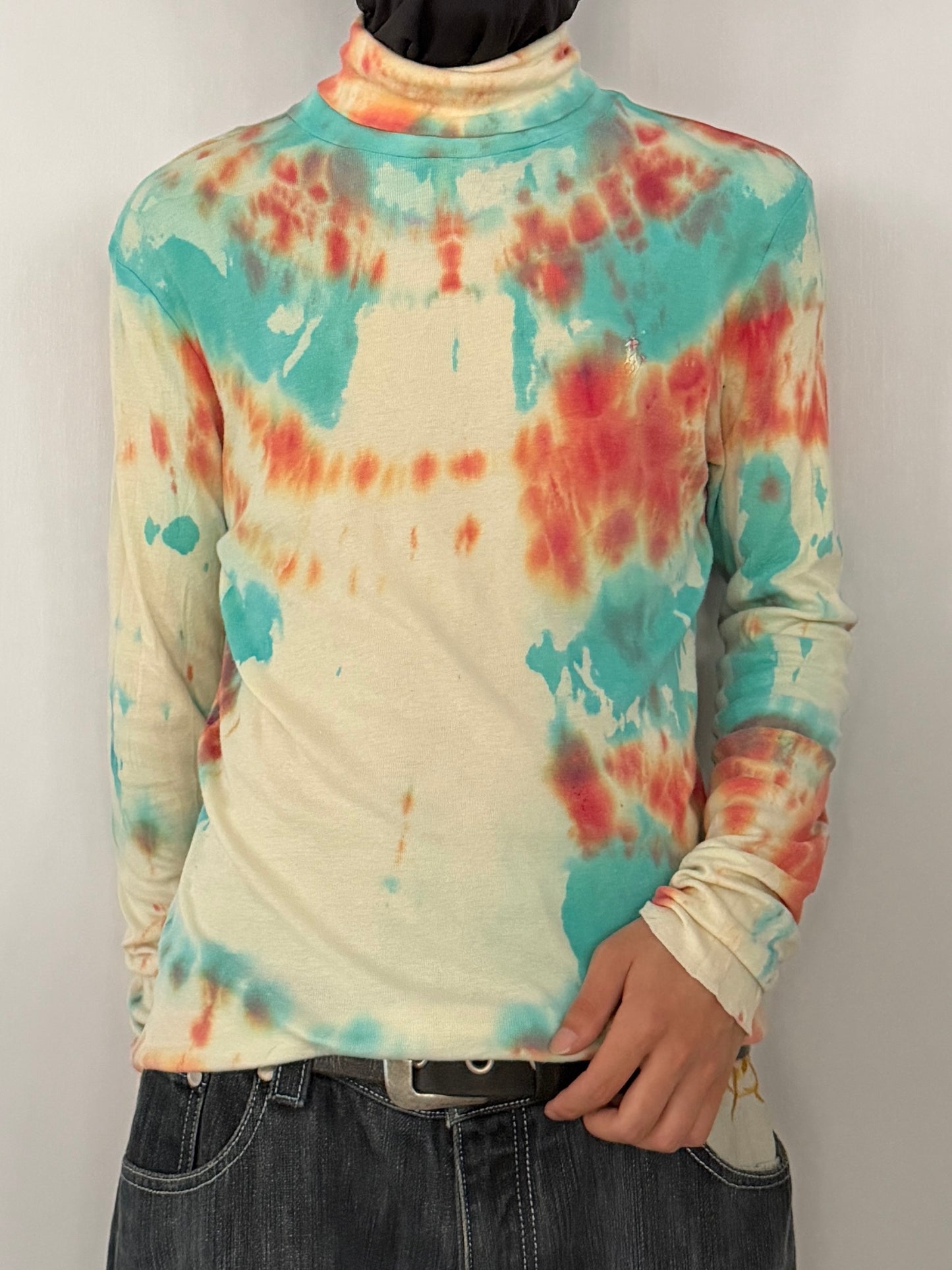 Ralph Lauren Multi Tie-Dye Long Sleeve Shirt Size XL