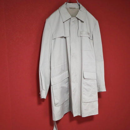 Jil Sander Work Design Belted Long Coat Size 46