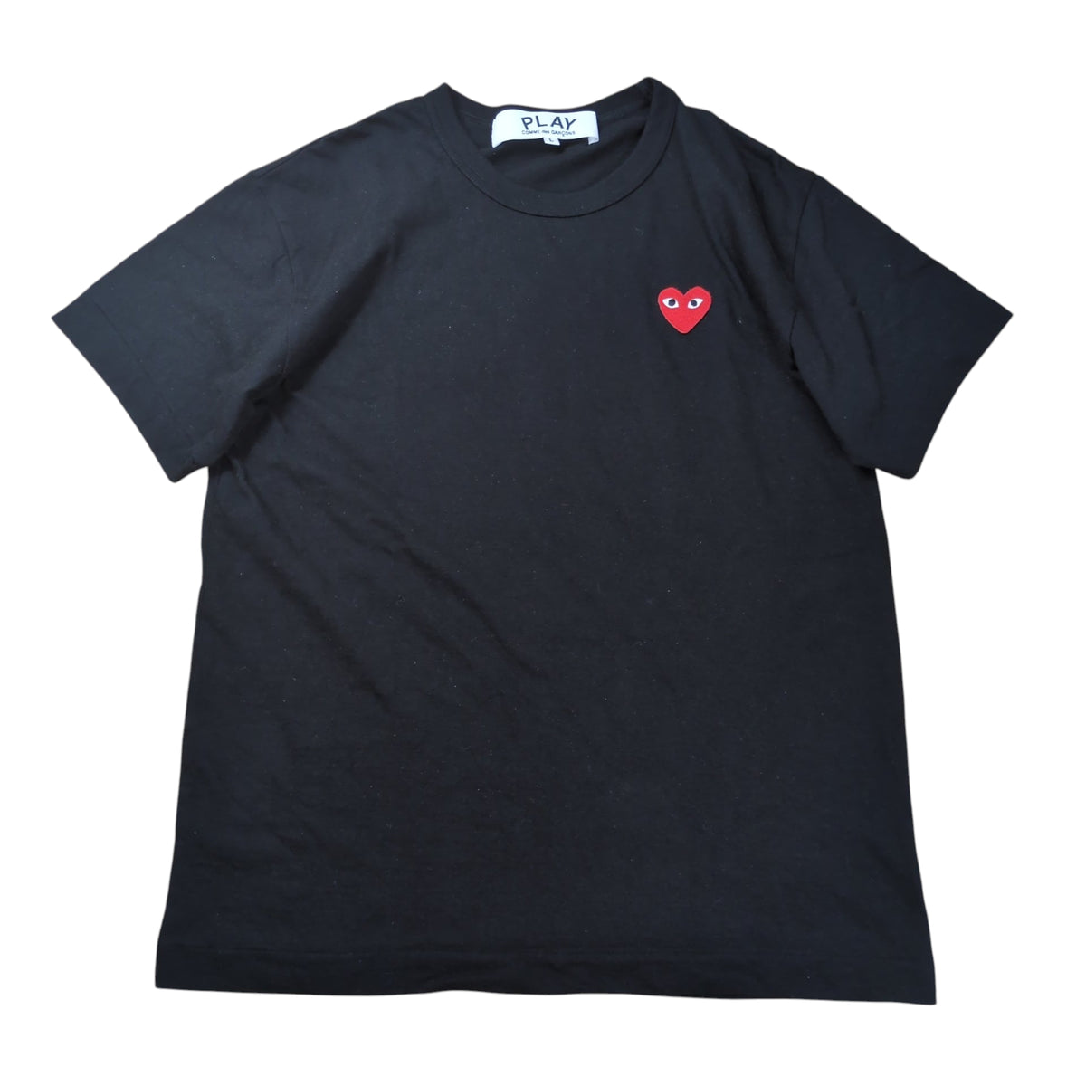 PLAY COMME des GARCONS 25SS Heart Motif T-Shirt Black Size L