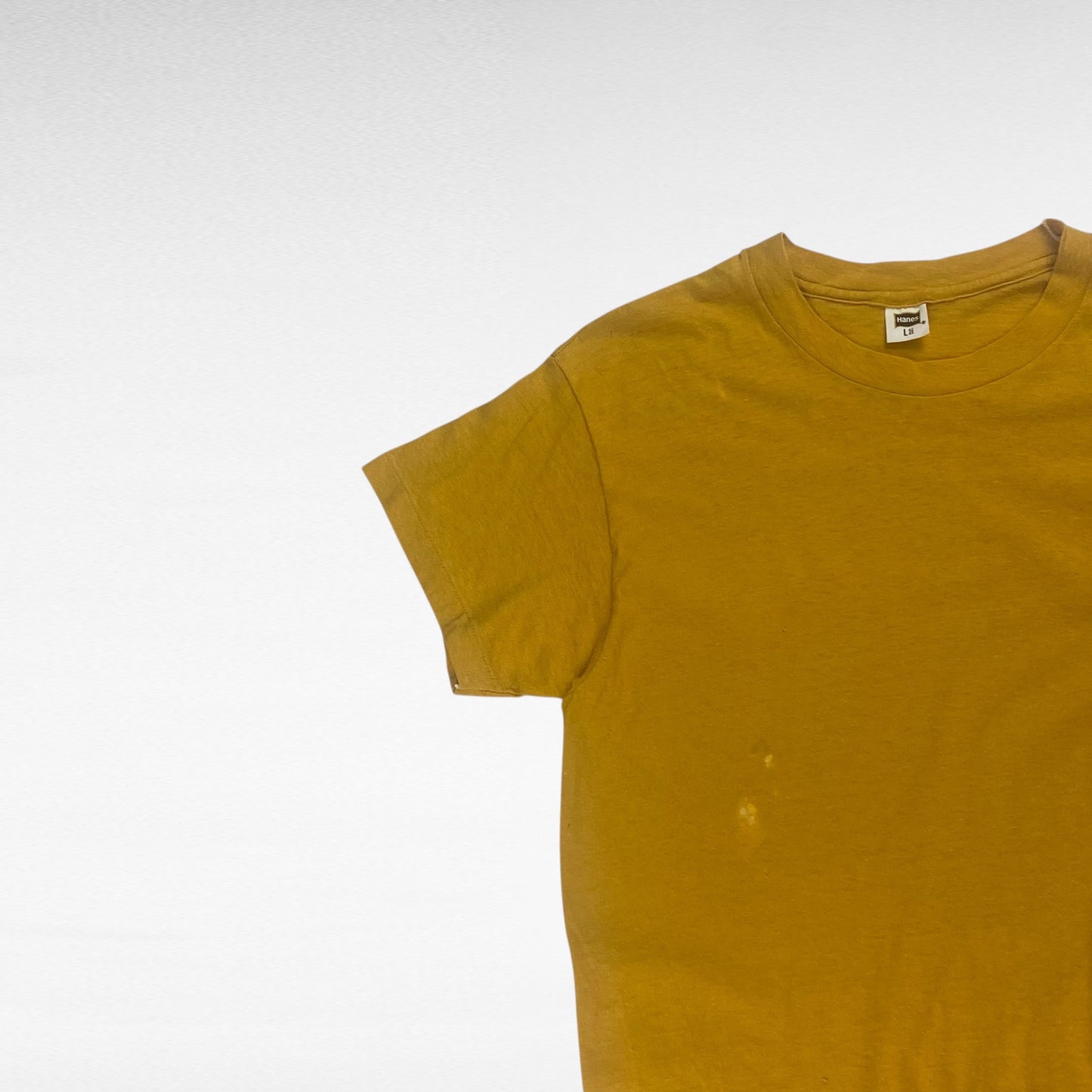 Hanes 70s T-Shirt Yellow Size L