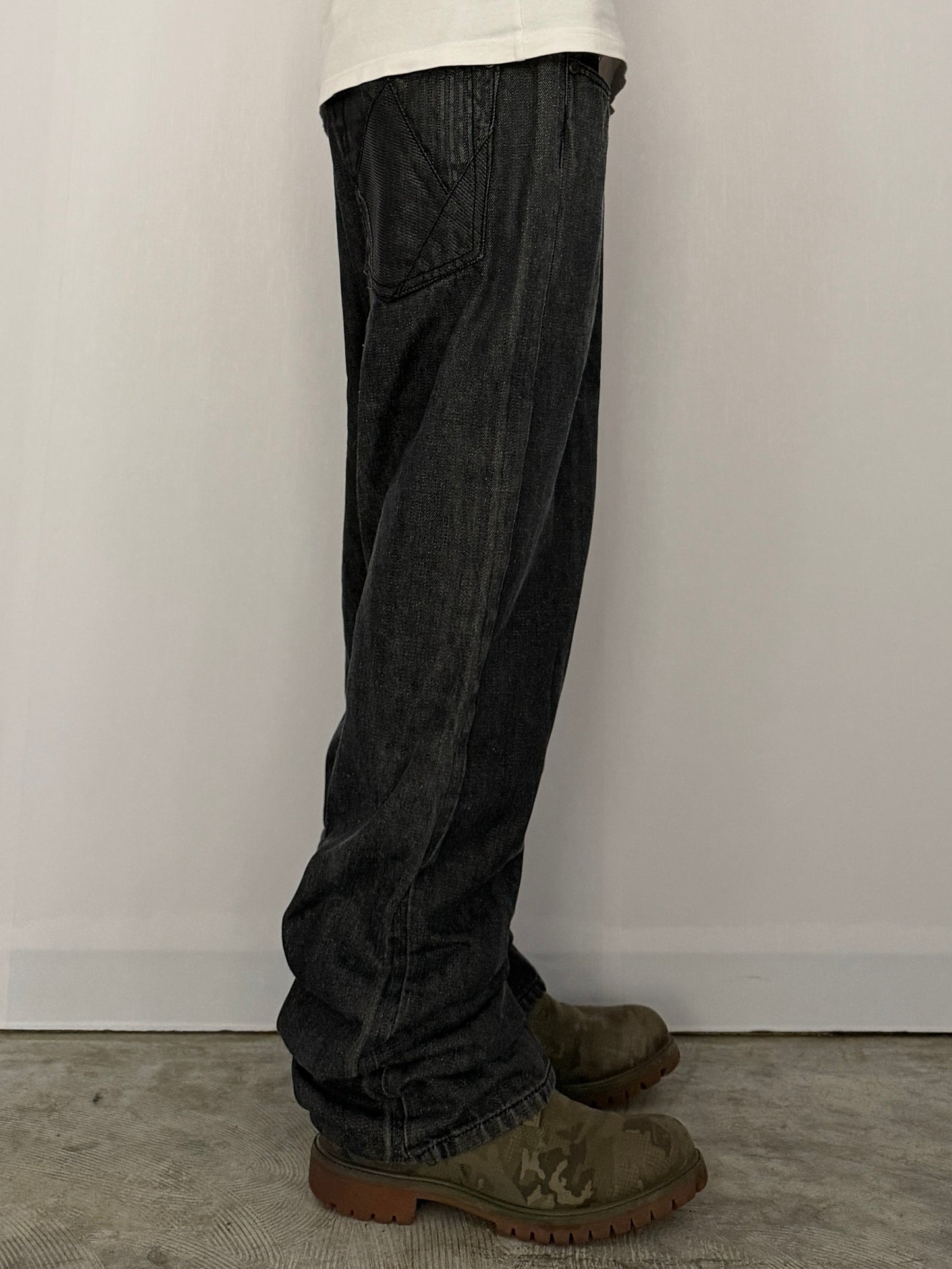Sean John Black Wide Denim Jeans Size 40