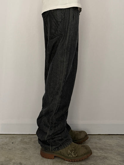 Sean John Black Wide Denim Jeans Size 40