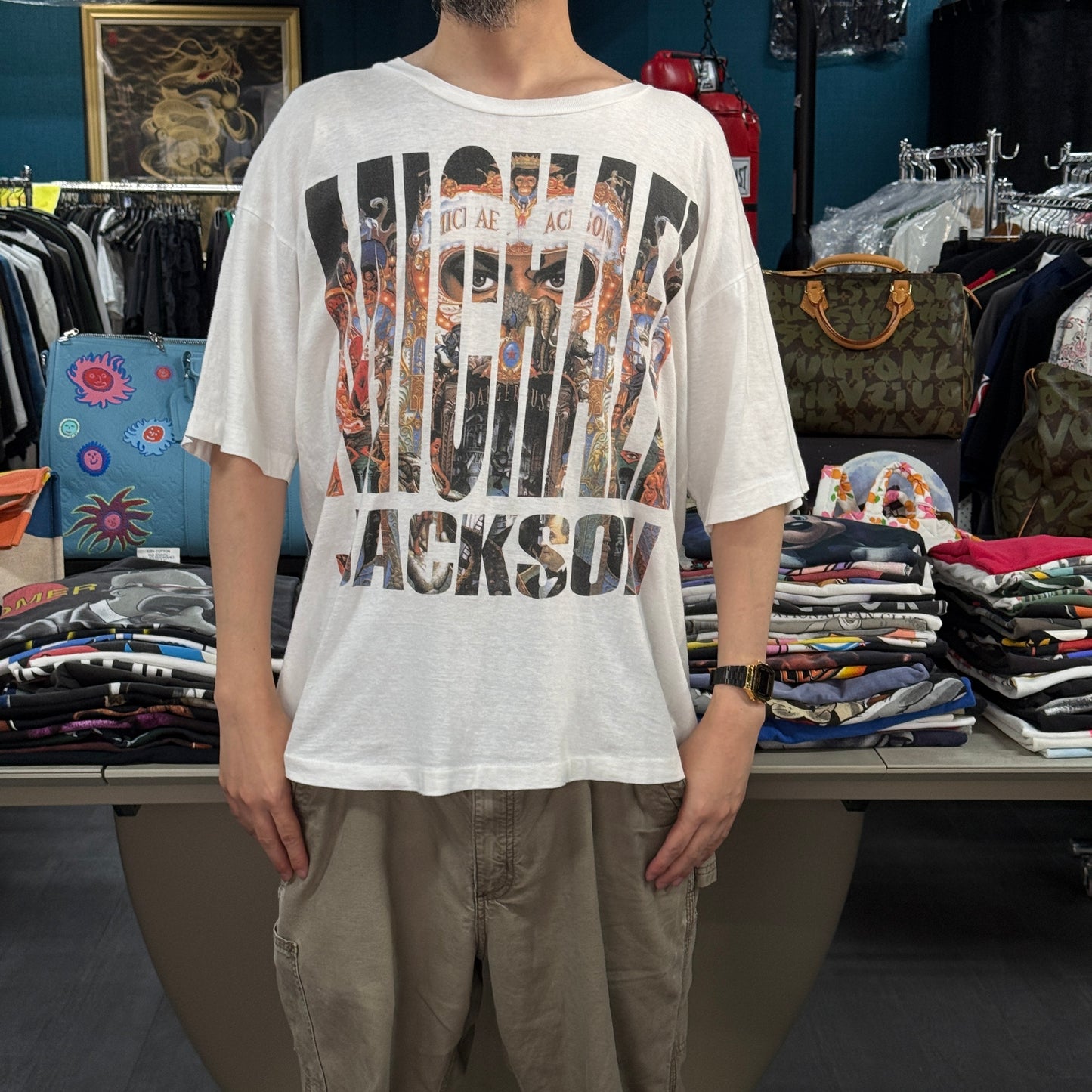 MICHAEL JACKSON 90s Dangerous Album T-Shirt Size XL