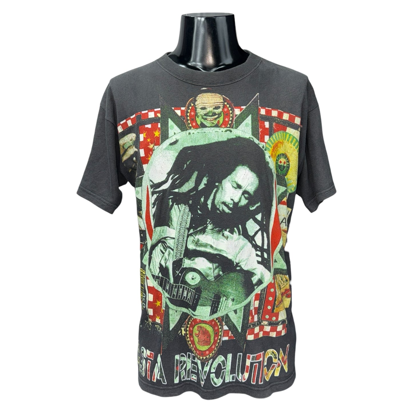 BOB MARLEY 90s Vintage "RASTA REVOLUTION" T-Shirt Size L
