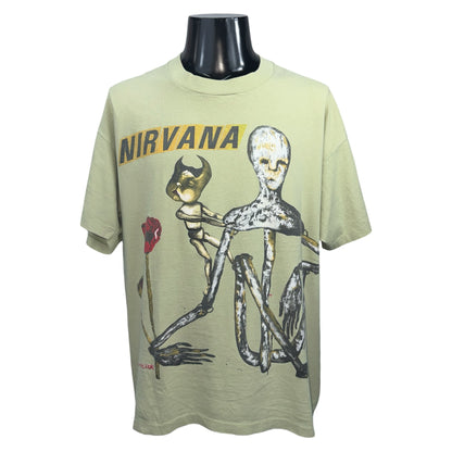 NIRVANA 90s "INCESTICIDE" Kurt Cobain Art T-Shirt Size XL