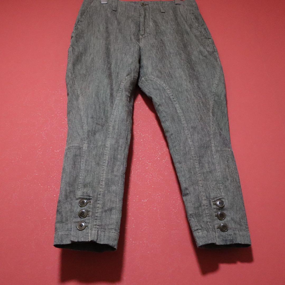 Y's Gray Cotton Blend Cropped Jodhpur Pants Size 2