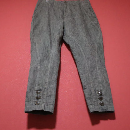 Y's Gray Cotton Blend Cropped Jodhpur Pants Size 2