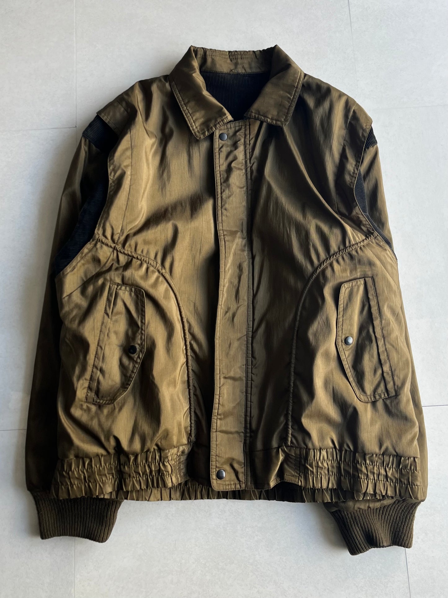 Vintage Reversible Mix Material Multi Jacket Size M