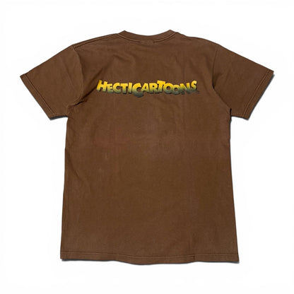 Vintage Hectic Brown Cartoon Print S/S Tee Size MEDIUM