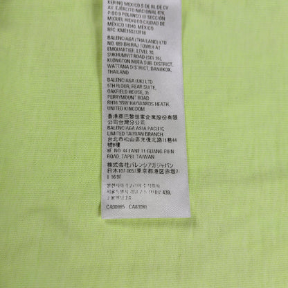 BALENCIAGA Tape Logo Crushed T-Shirt Yellow Size XS