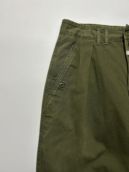 MARITHE FRANCOIS GIRBAUD 80s Olive Chino Trousers Size S