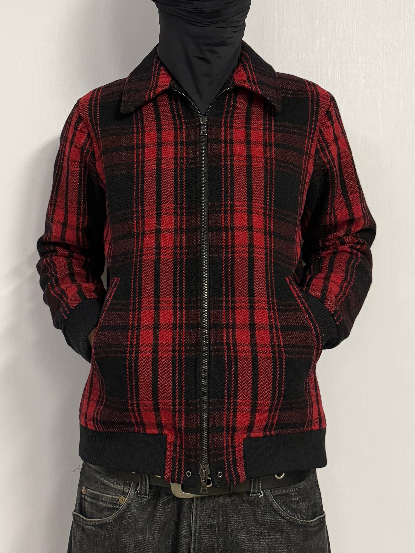 Sophnet. Multi Wool Blend Check Jacket Size S