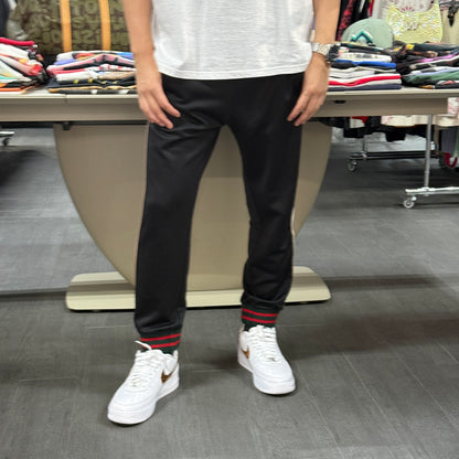 GUCCI Logo Tape Web Stripe Track Pants Sweatpants Size XS
