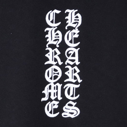 CHROME HEARTS Vertical Logo Hoodie Black Size XL
