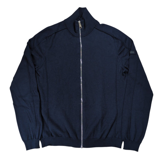 PRADA 22AW Full Zip Wool Drivers Knit Size 46