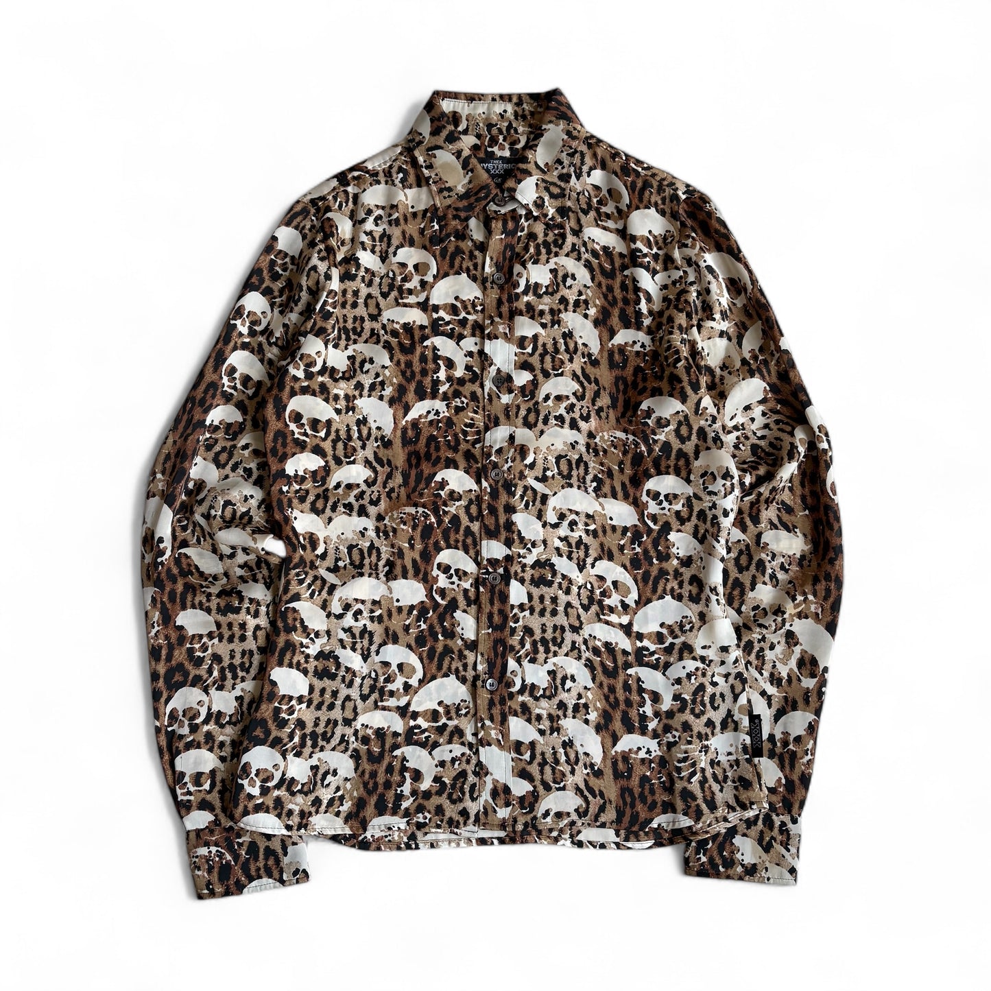 Vintage THE HYSTERIC XXX Skull&Leopard Long Sleeve Shirt Size S