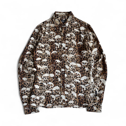 Vintage THE HYSTERIC XXX Skull&Leopard Long Sleeve Shirt Size S