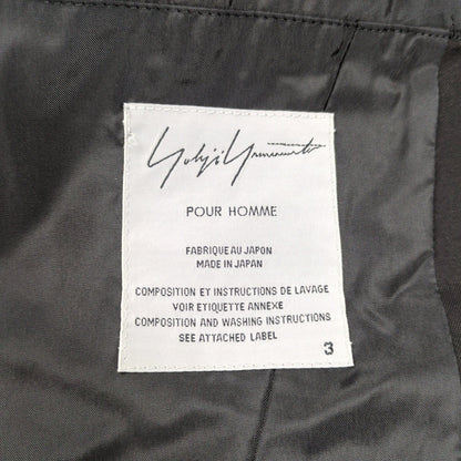Yohji Yamamoto POUR HOMME 07SS Layered Jacket Black Size 3