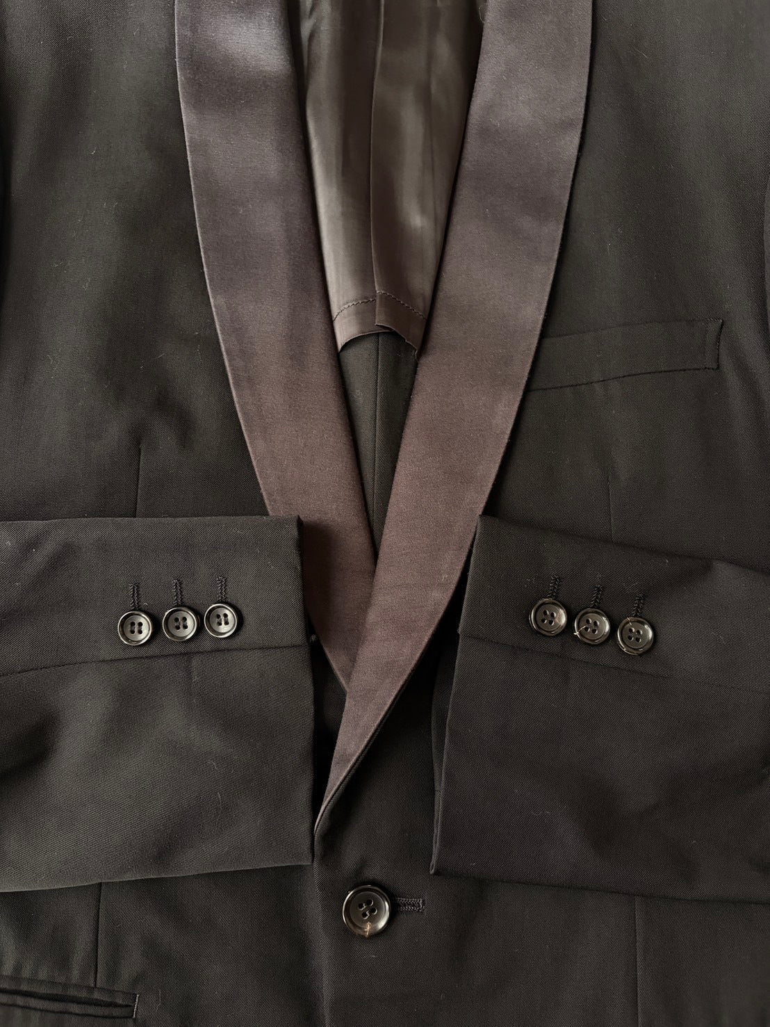 COMME des GARCONS HOMME AW06 Wool Shawl Jacket Black Size S