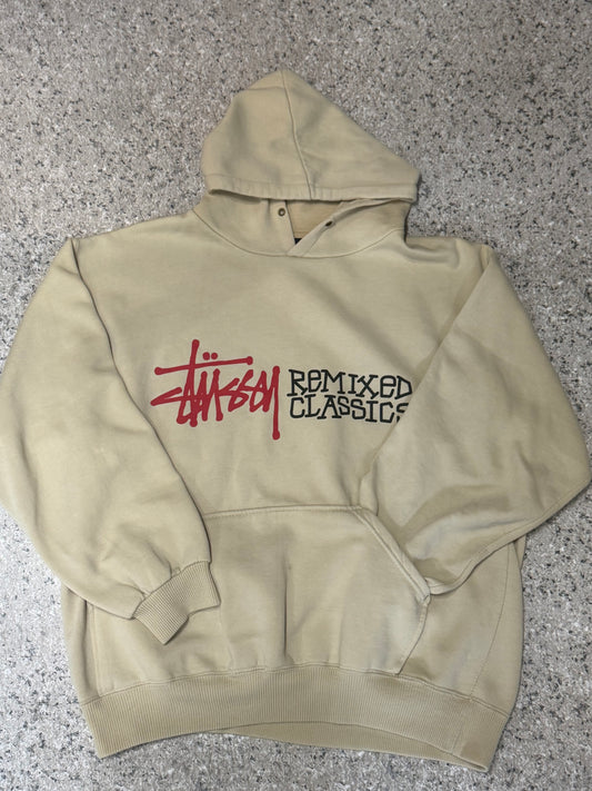 Stussy Harleyman Cream Hoodie Size L