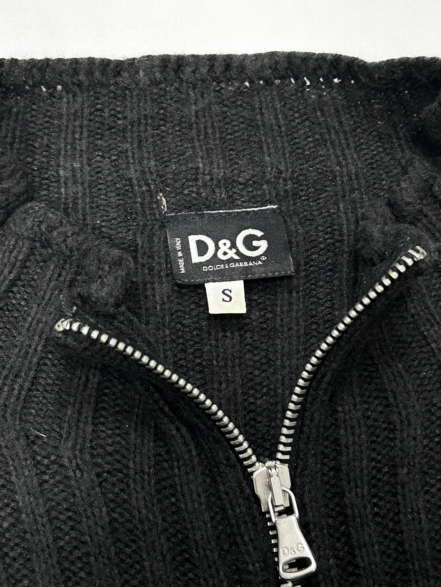 Dolce & Gabbana tight cropped black Knit F/W2011 Size S